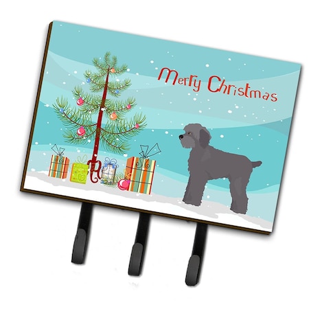 Carolines Treasures Grey Schnoodle Christmas Tree Leash or Key Holder CK3865TH68